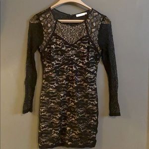 Black lace dress